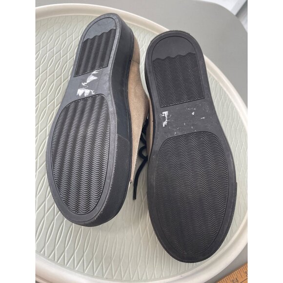 Frank & Oak Shoe Size 7.5 Round Toe Lace Up Suede Leather Taupe Black Streetwear - Picture 8 of 9